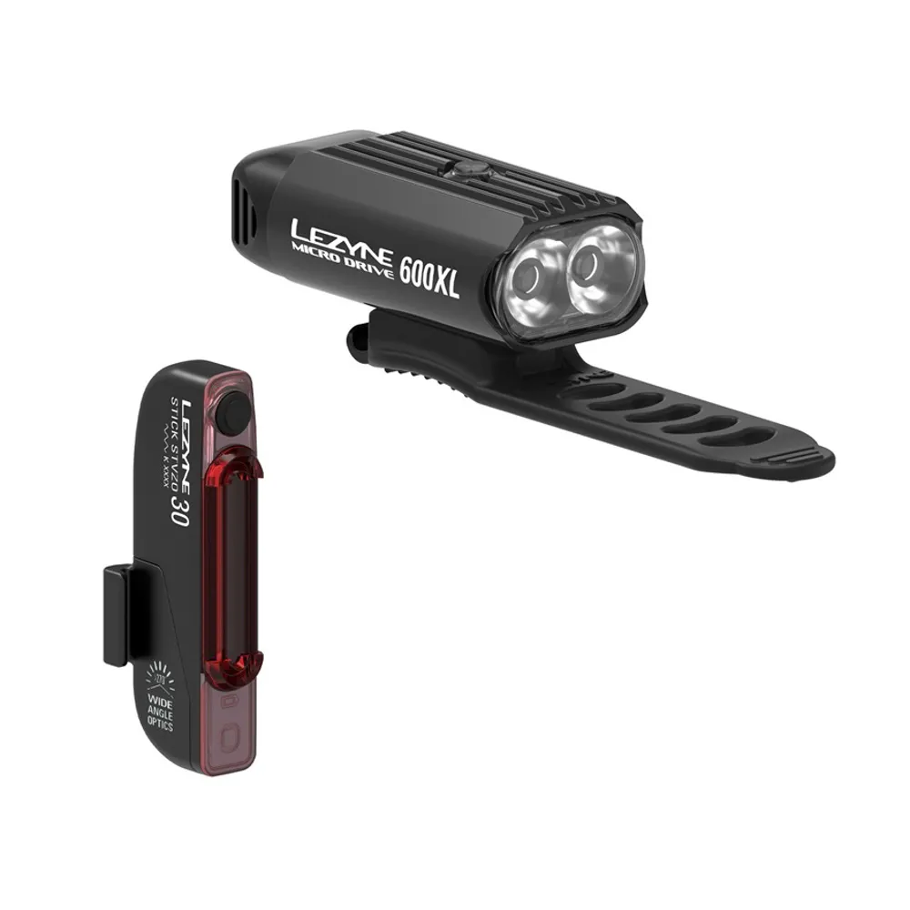 Lezyne Micro Drive 600xl/stick Drive Led Light Set Black