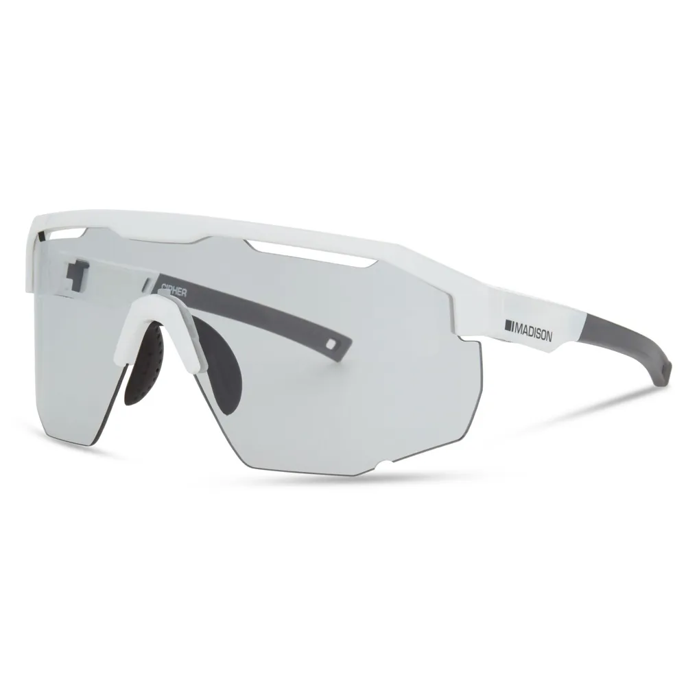 Madison Cipher Sunglasses Gloss White/photochromic Lens