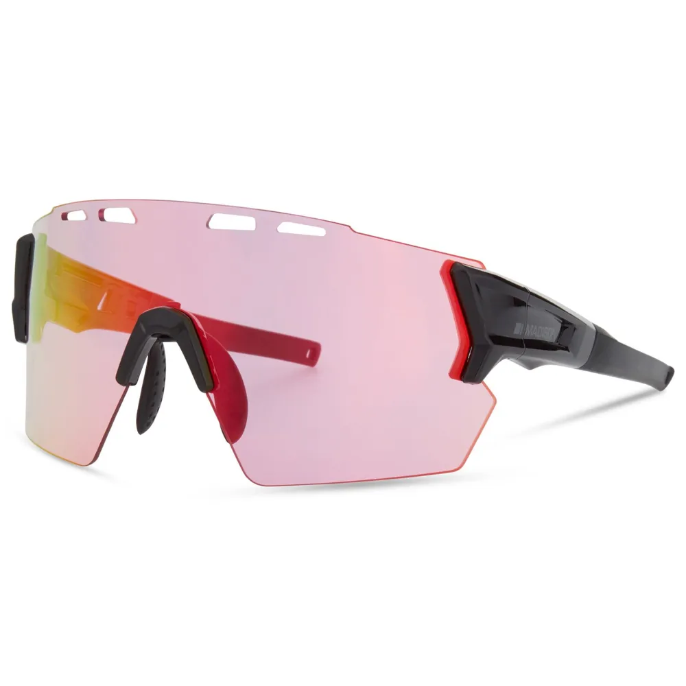 Madison Stealth Sunglasses 3 Pack Gloss Black/pink Rose Mirror/amber And Clear Lens