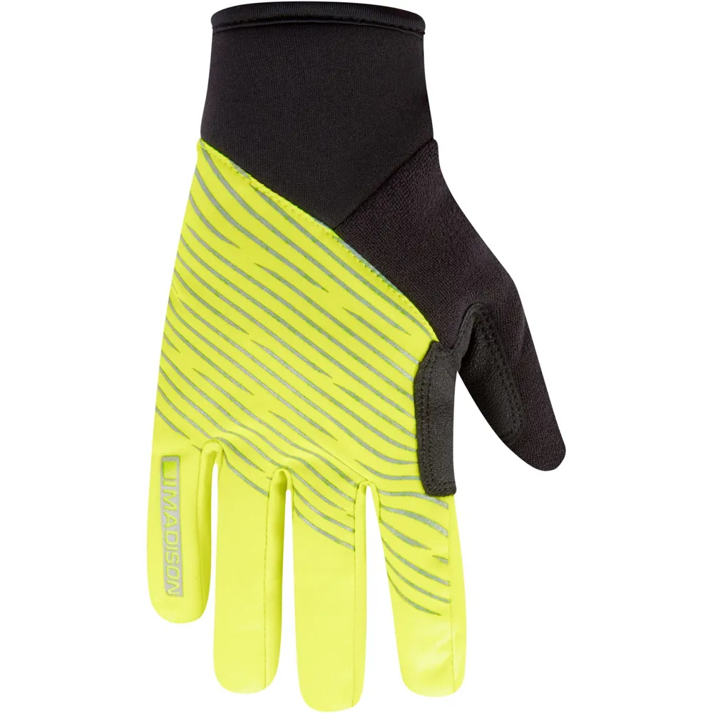 Madison Stellar Reflective Waterproof Thermal Youth Gloves Black/hi-viz Yellow