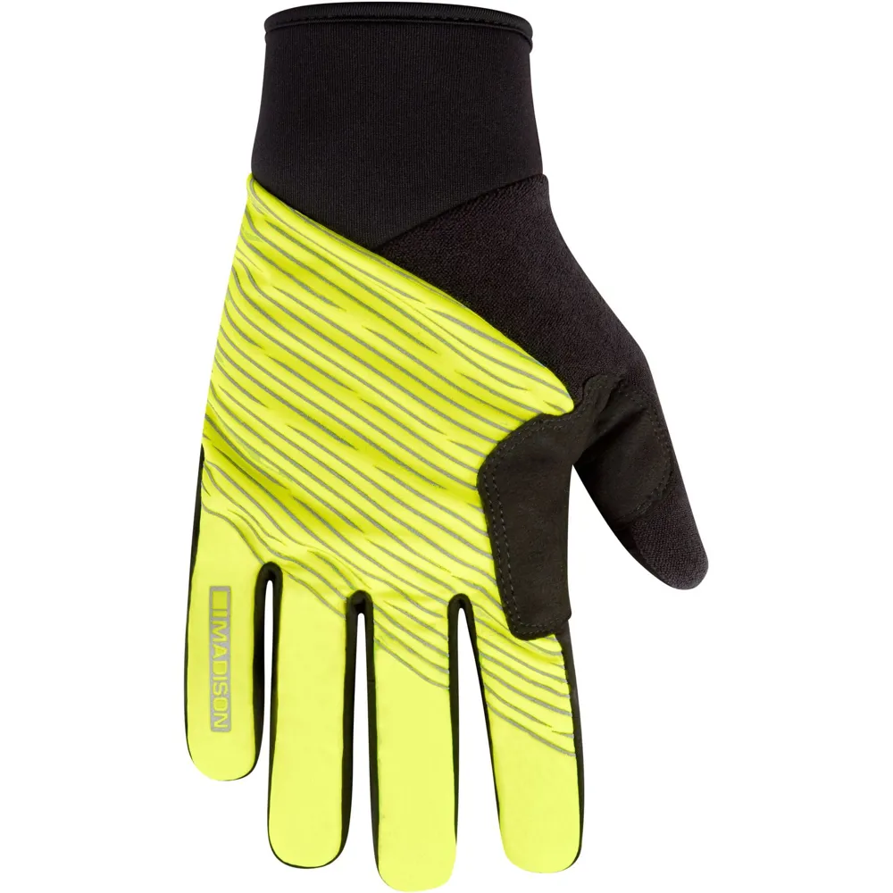Madison Stellar Reflective Windproof Thermal Gloves Black/hi-viz Yellow