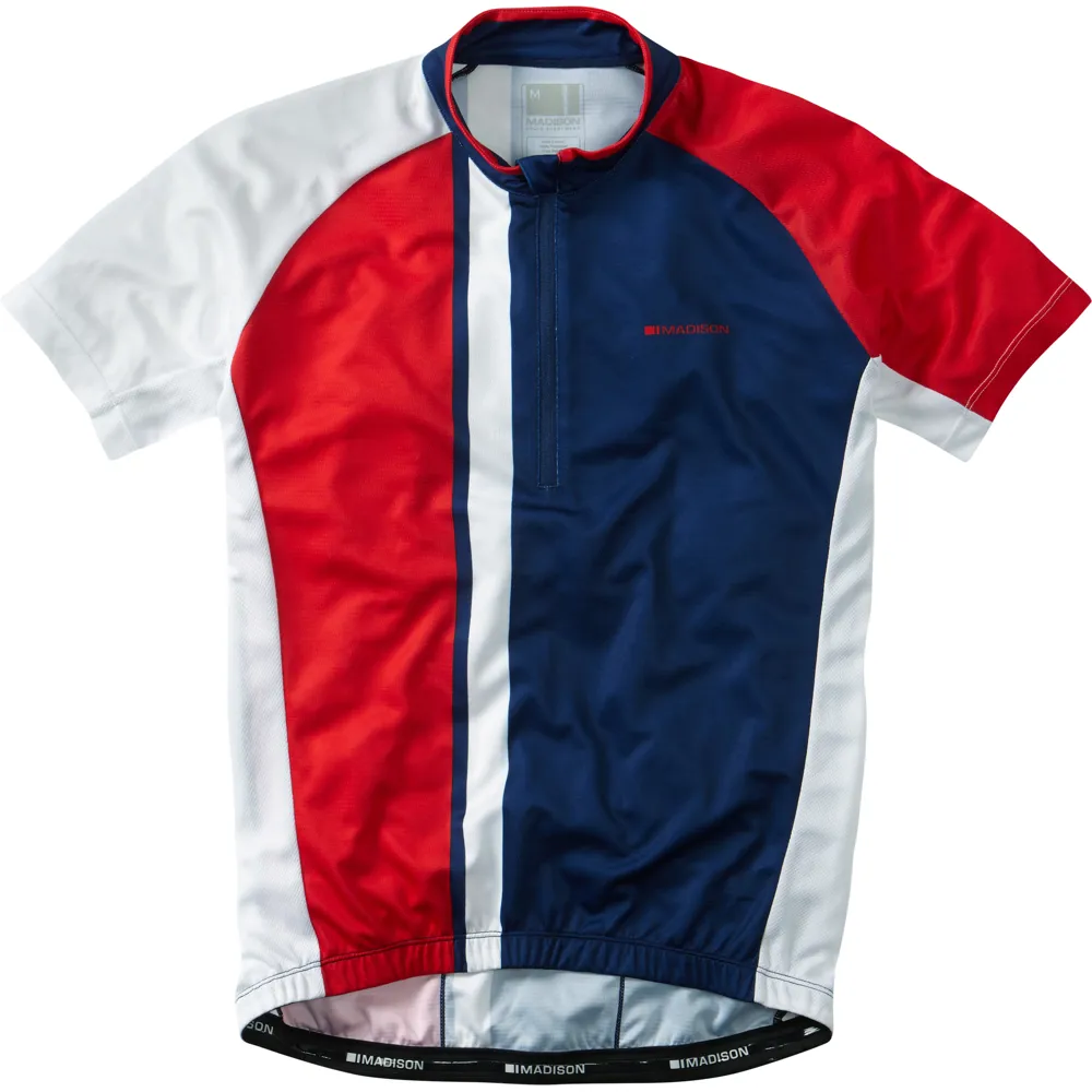 Madison Tour Ss Jersey White/blue/red