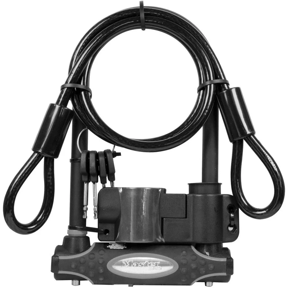 Master Lock U-lock With Cable 110x210x120mm Black