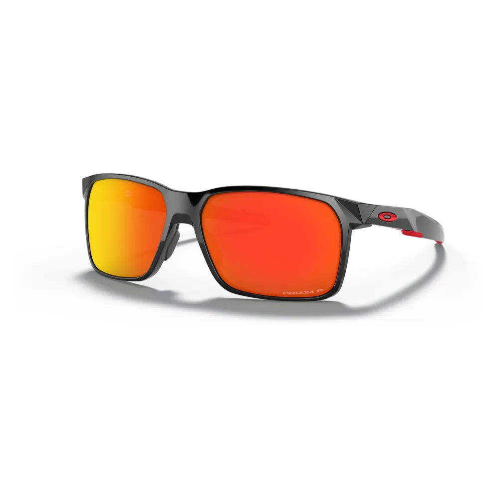 Oakley Portal X Sunglasses Polished Black/prizm Ruby Polarized
