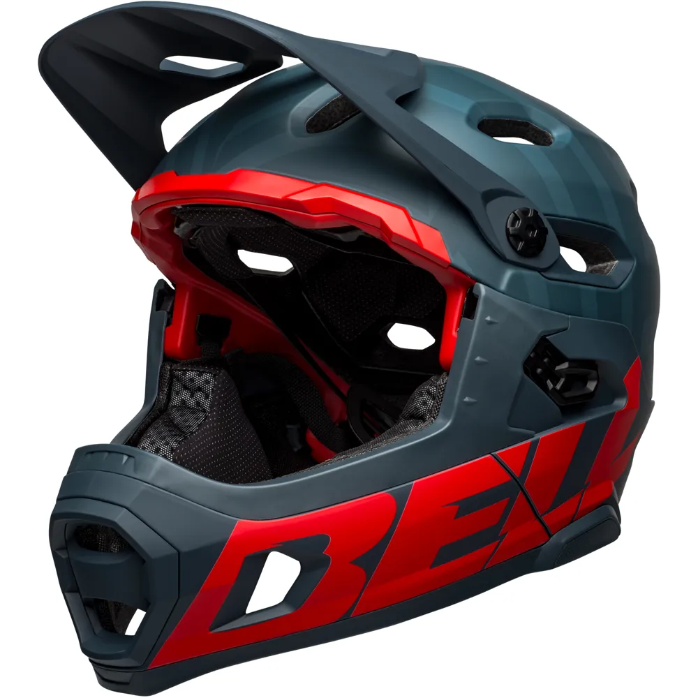 Bell Super Dh Mips Full Face Helmet Matte Blue/crimson