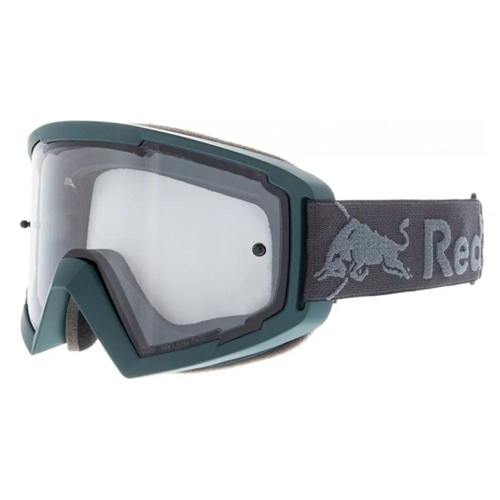 Red Bull Spect Mx Goggles Petrol Green/grey/light Grey Flash Lens