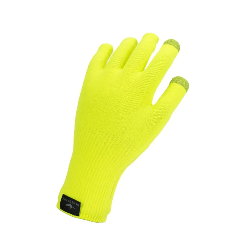 Sealskinz Anmer Waterproof All Weather Ultra Grip Knitted Glove Neon Yellow