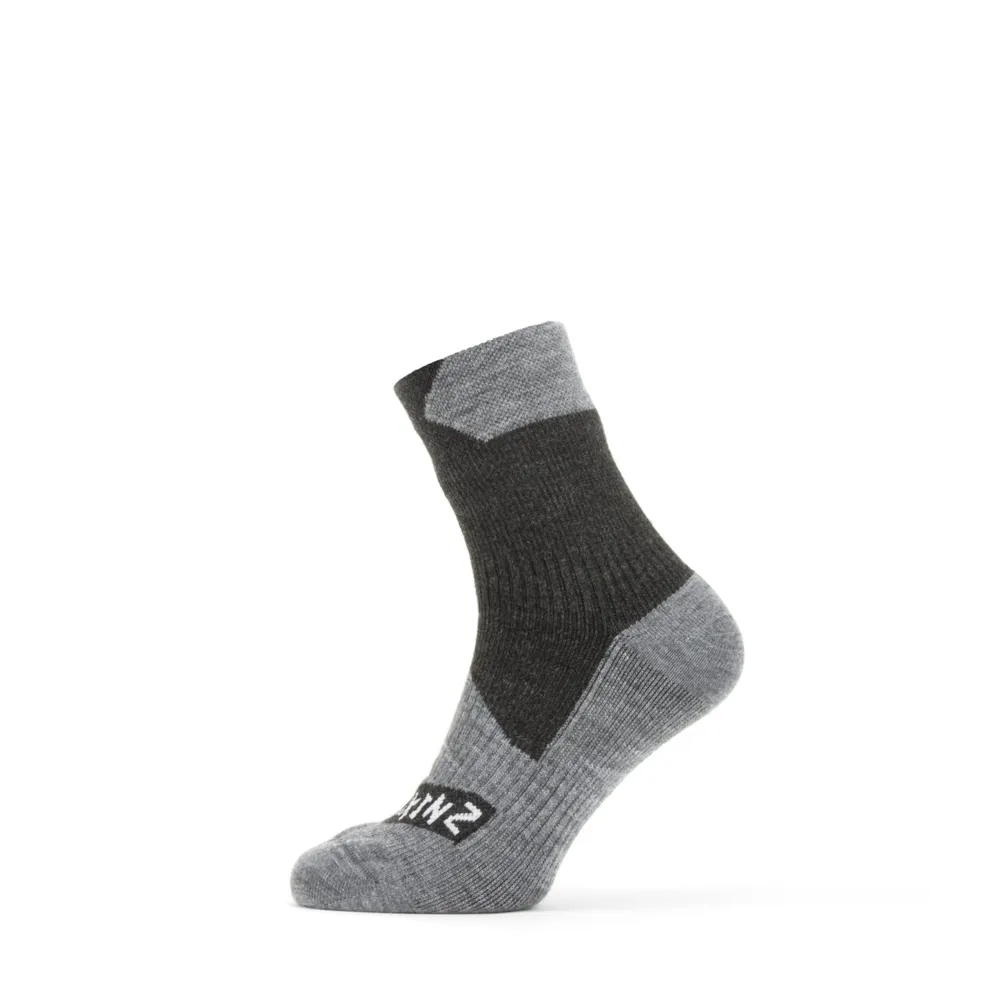 Sealskinz Bircham Waterproof All Weather Ankle Length Sock Black/grey Marl