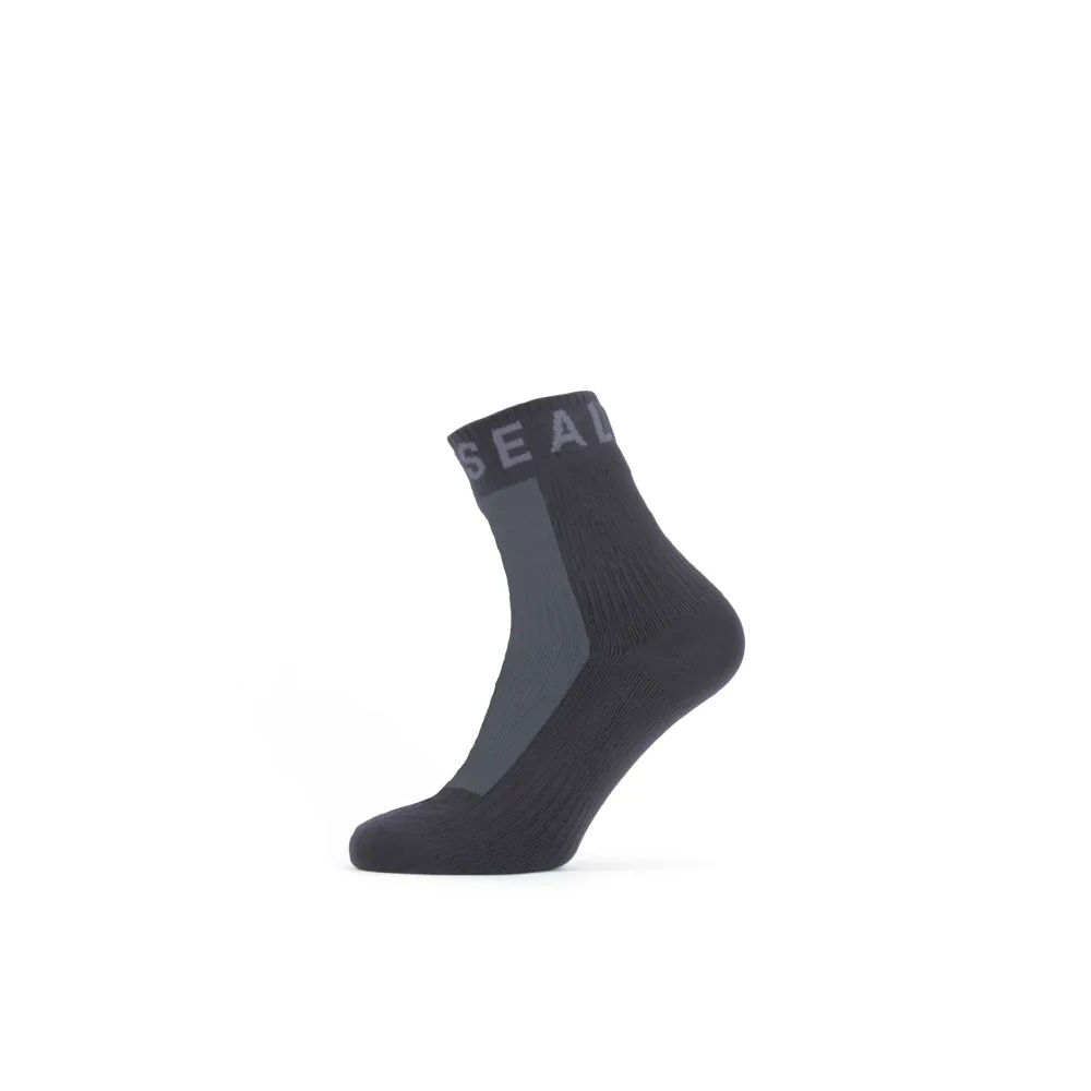 Sealskinz Dunton Waterproof All Weather Ankle Length Sock With Hydro Stop Black Grey