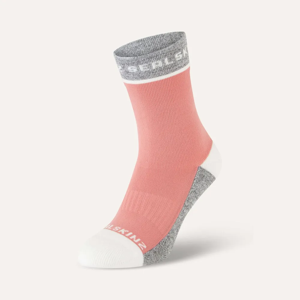 Sealskinz Foxley Mid Length Active Sock Olive Pink Grey