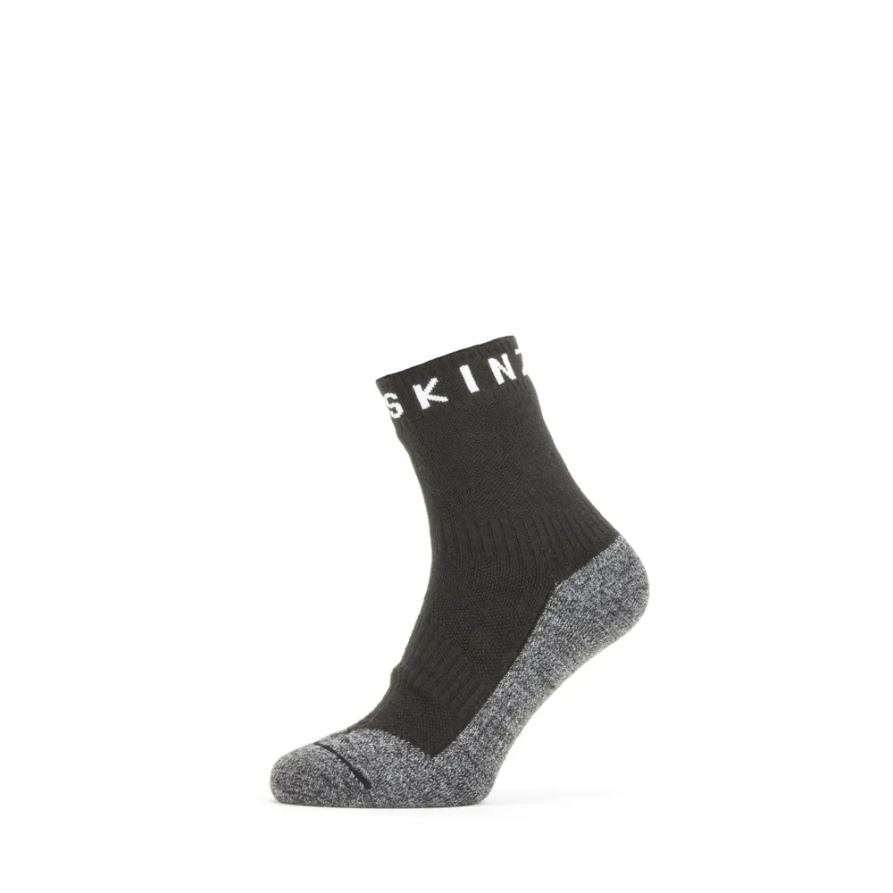 Sealskinz Somerton Waterproof Warm Weather Soft Touch Ankle Length Sock Black/grey Marl/white