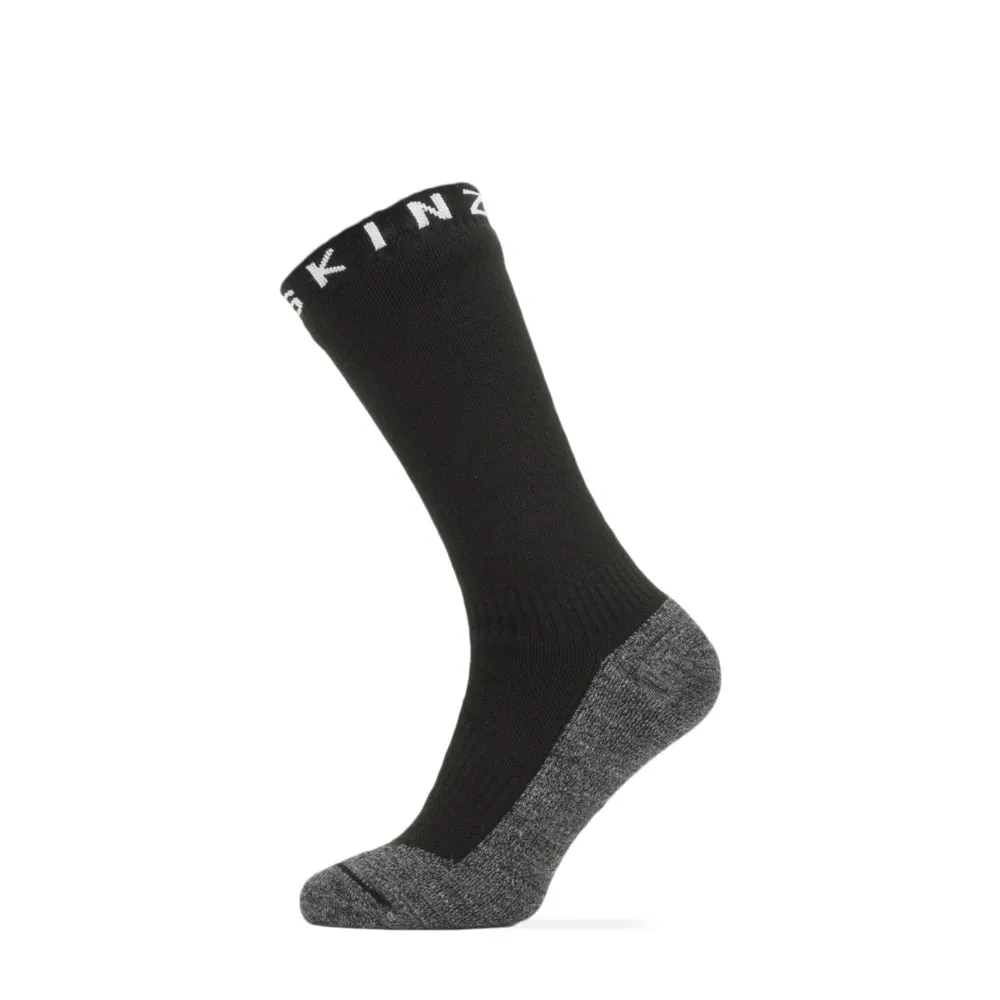 Sealskinz Somerton Waterproof Warm Weather Soft Touch Mid Length Sock Black/grey Marl/white