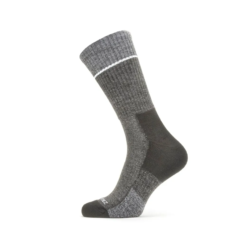 Sealskinz Thurton Solo Quickdry Mid Length Sock Black/grey