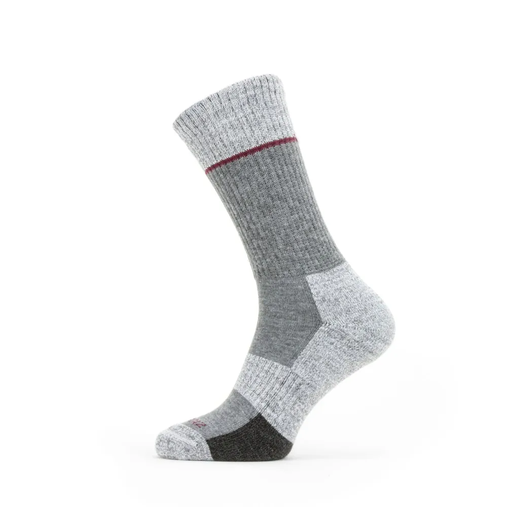 Sealskinz Thurton Solo Quickdry Mid Length Sock Grey/white/red