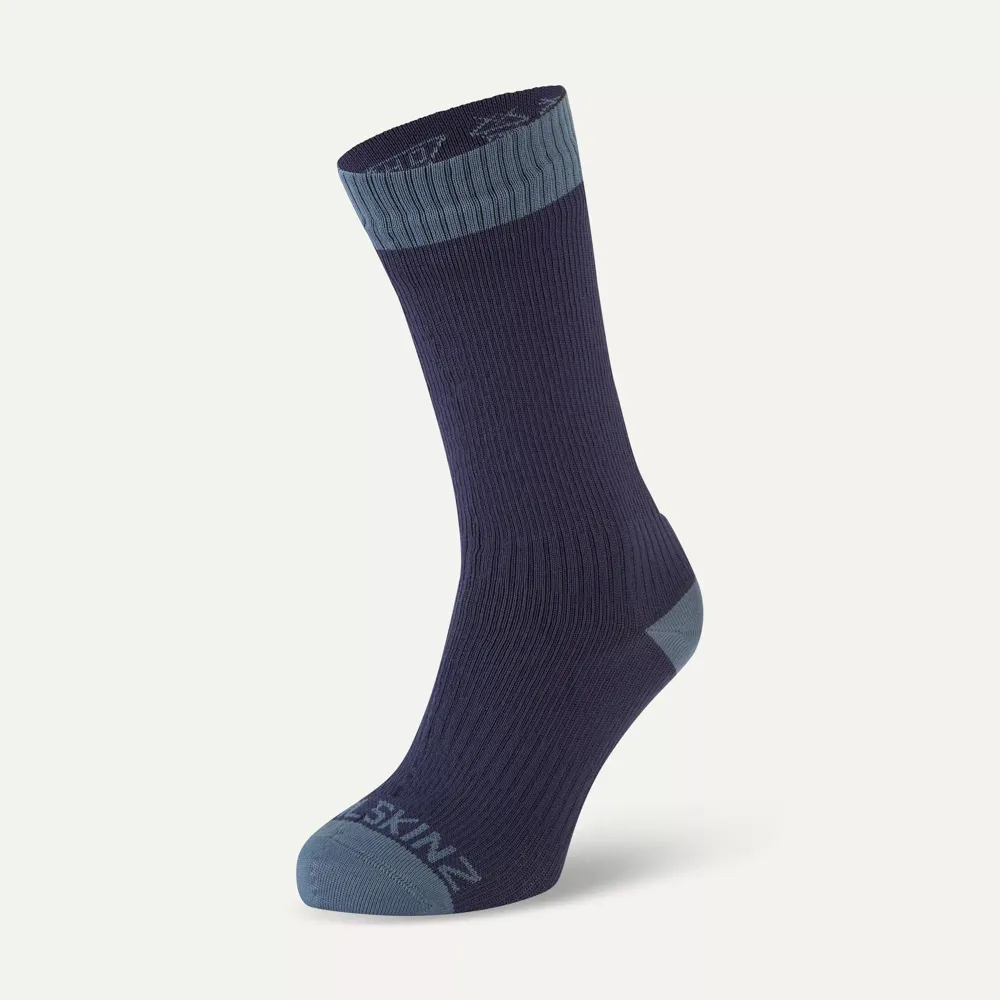 Sealskinz Wiveton Waterproof Warm Weather Mid Length Sock Navy/blue