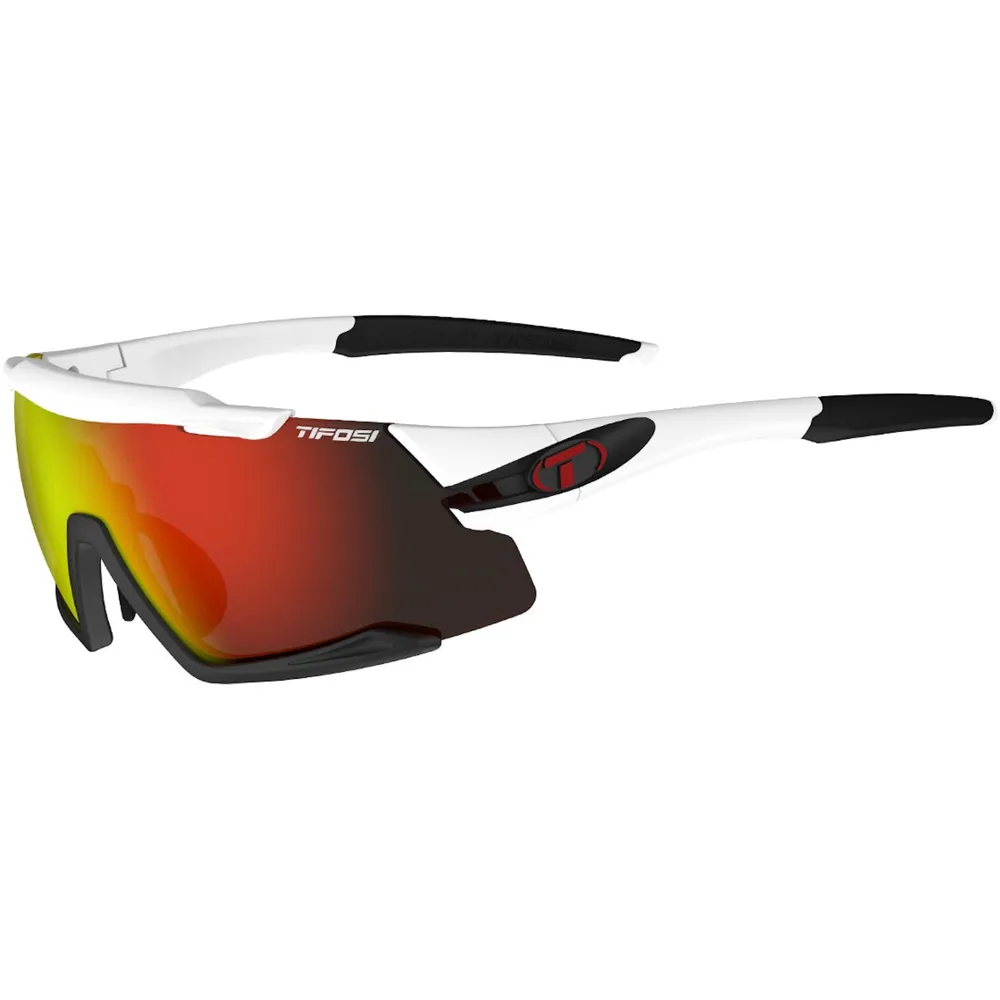 Tifosi Aethon Performance 3-lense Sunglasses White/black/clarion Red