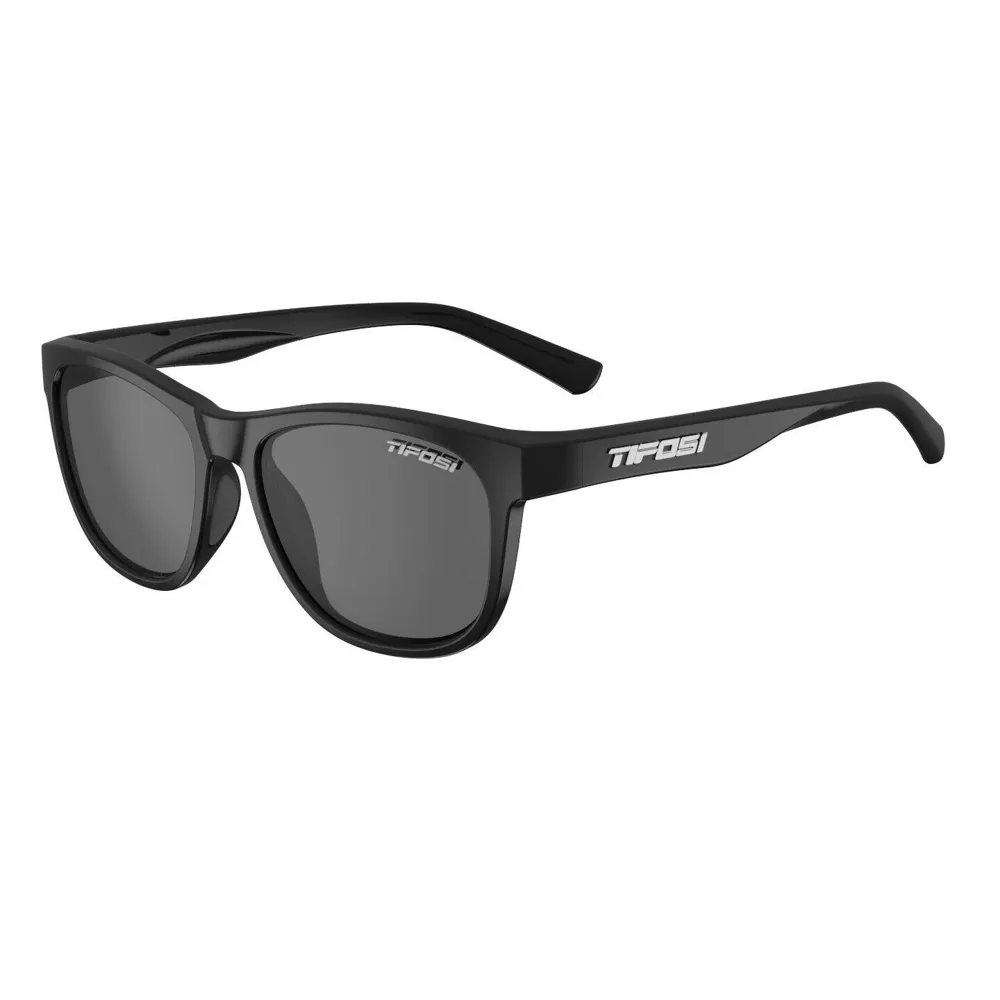 Tifosi Swank Single Lens Sunglasses Black/ Smoke Polarized