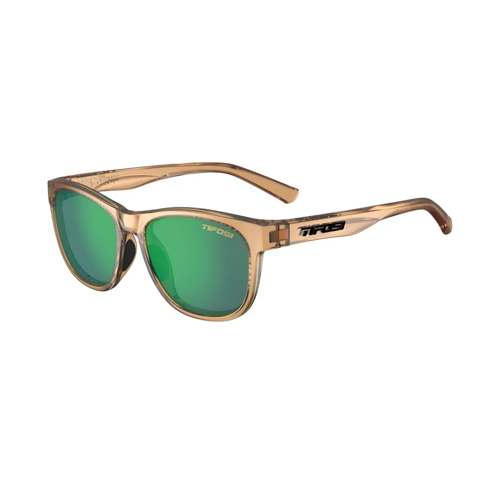 Tifosi Swank Single Lens Sunglasses Crystal Brown/green Mirror Lense