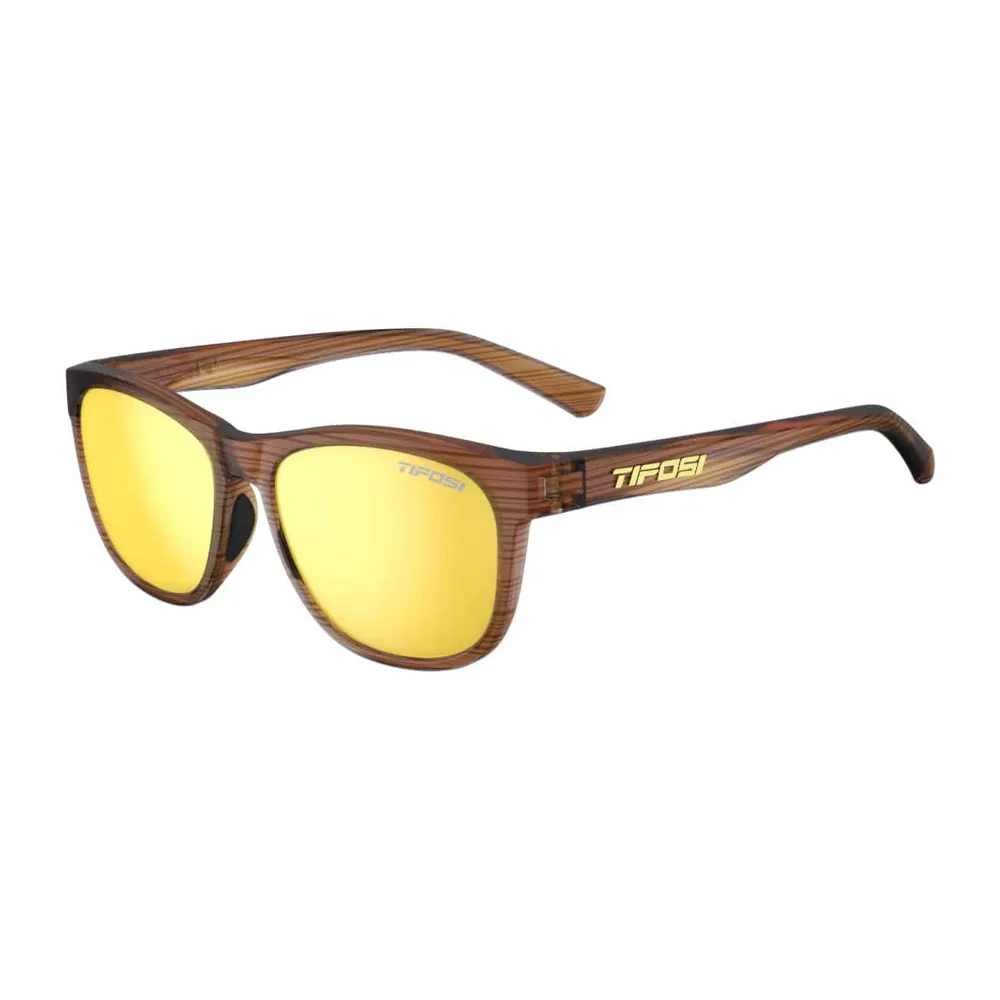 Tifosi Swank Single Lens Sunglasses Woodgrain/smoke