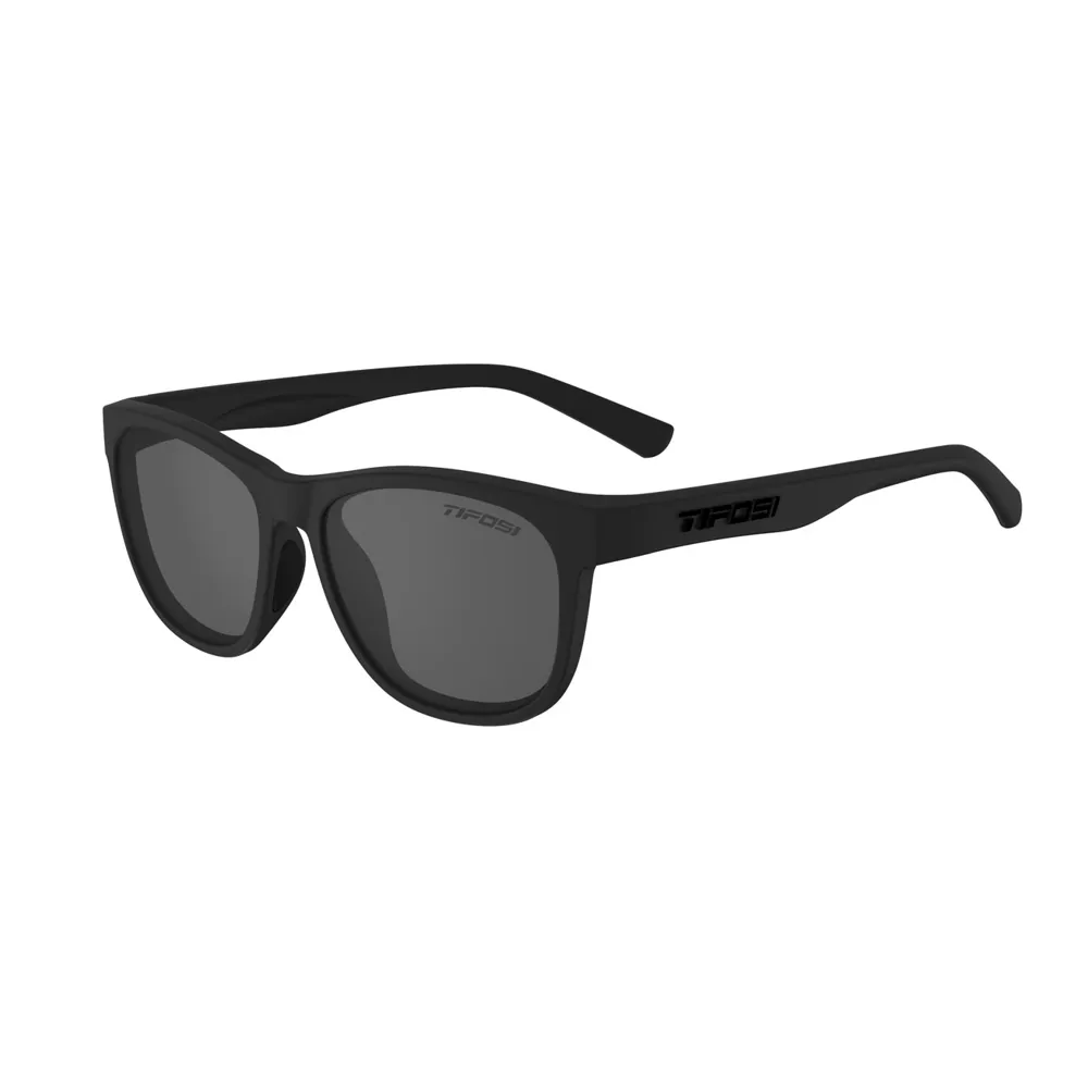 Tifosi Swank Single Lens Sunglasses: Blackout Smoke/no Mirror Lense